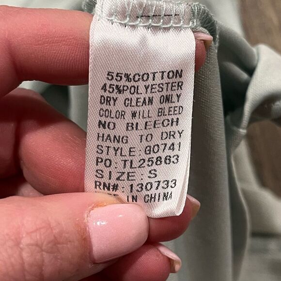 Umgee Womens Cut Out A-line Mini Dress 3/4 Sleeve Sheer Lace Mint Green Size S - Picture 3 of 4